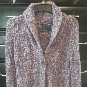 Purple and grey thick sweater